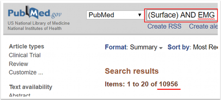 Pubmed Surface EMG Search
